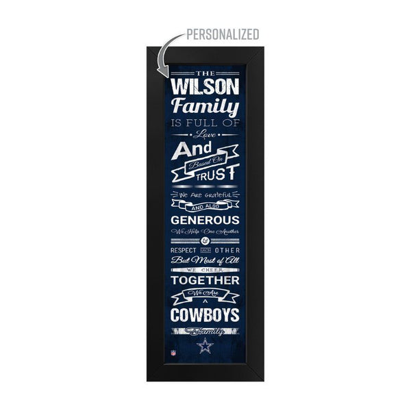 Dallas Cowboys Custom Print Family Cheer Wall Art