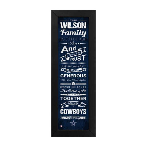 Dallas Cowboys Custom Print Family Cheer Wall Art