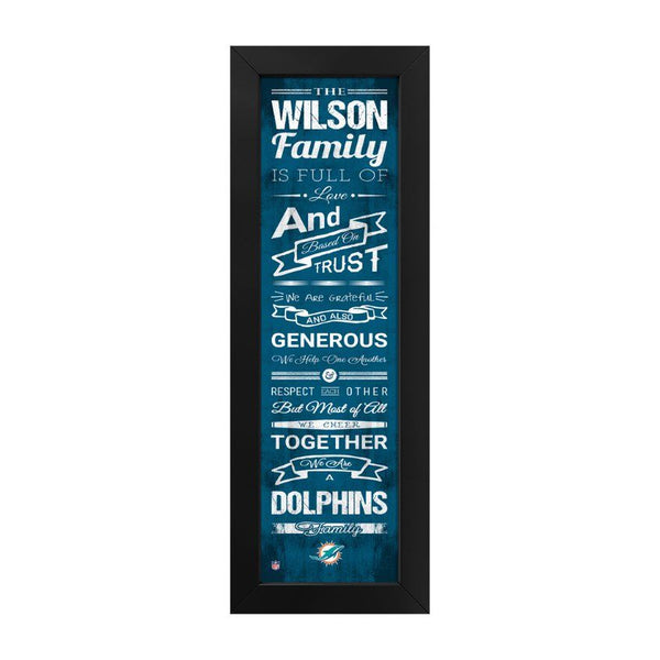 Miami Dolphins Custom Print Family Cheer Wall Art