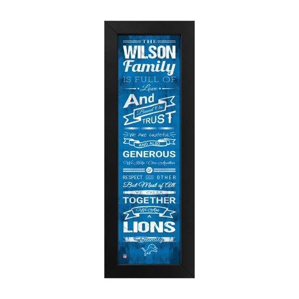 Detroit Lions Custom Print Family Cheer Wall Art