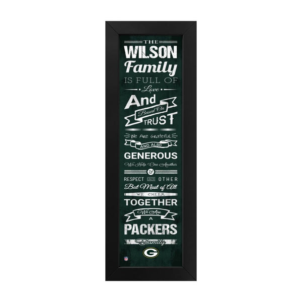Green Bay Packers Custom Print Family Cheer Wall Art