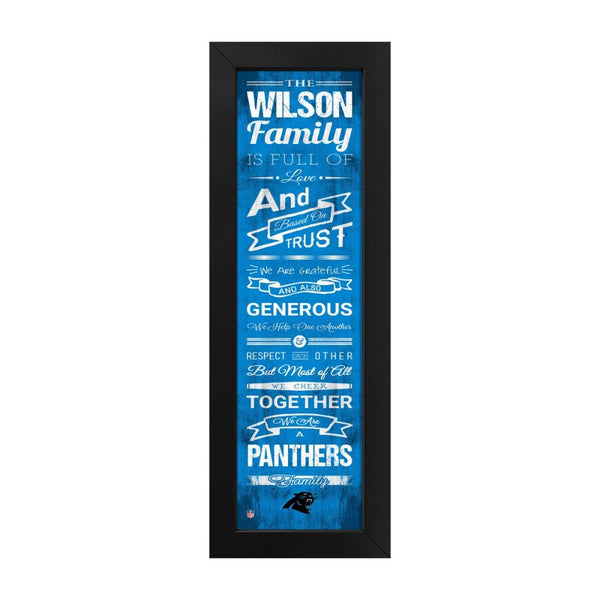 Carolina Panthers Custom Print Family Cheer Wall Art