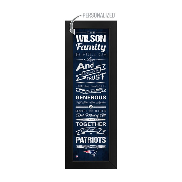 New England Patriots Custom Print Family Cheer Wall Art