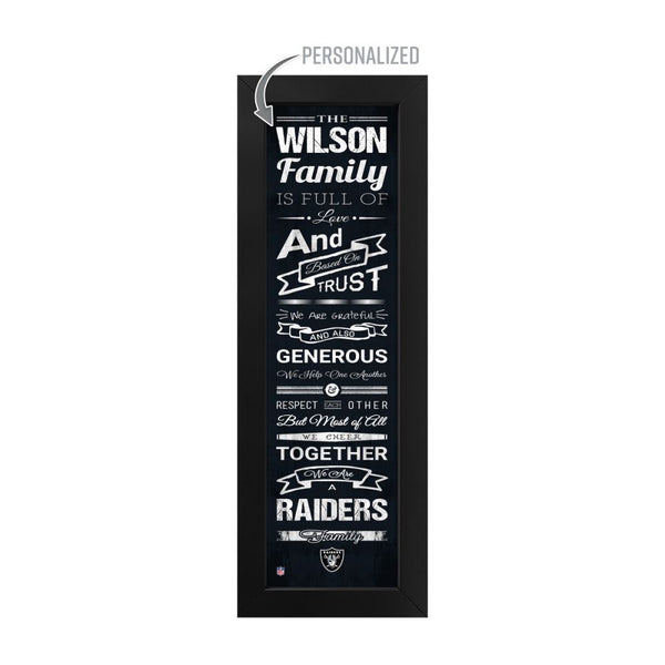 Las Vegas Raiders Custom Print Family Cheer Wall Art