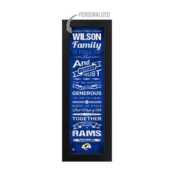 Los Angeles Rams Custom Print Family Cheer Wall Art