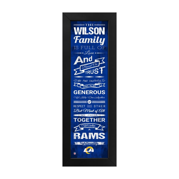 Los Angeles Rams Custom Print Family Cheer Wall Art