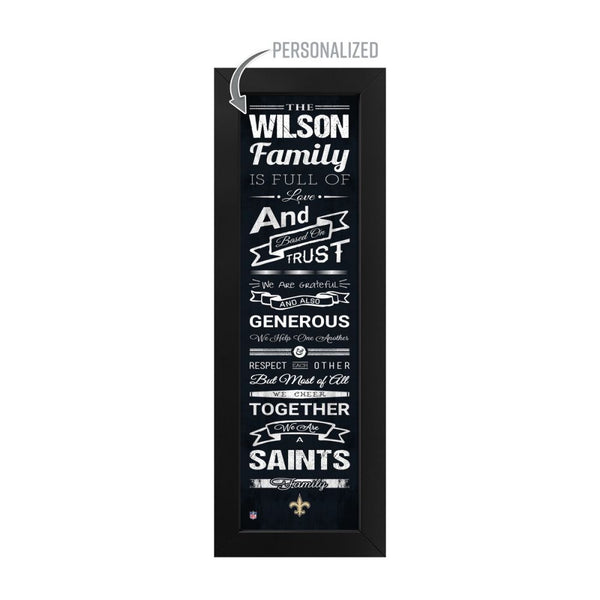 New Orleans Saints Custom Print Family Cheer Wall Art