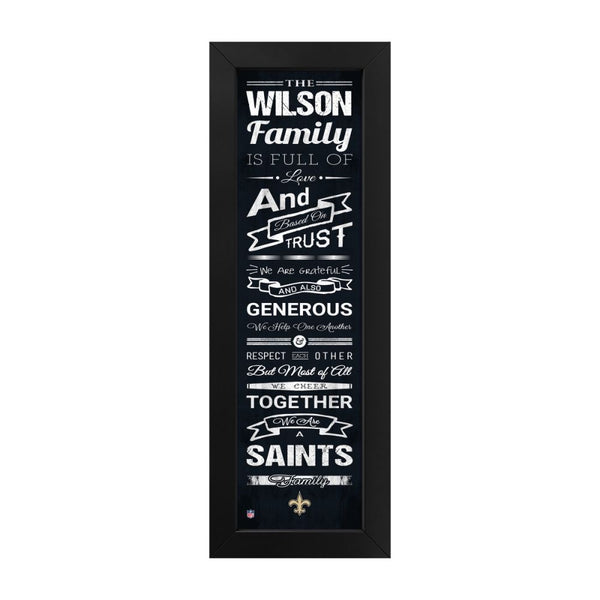 New Orleans Saints Custom Print Family Cheer Wall Art