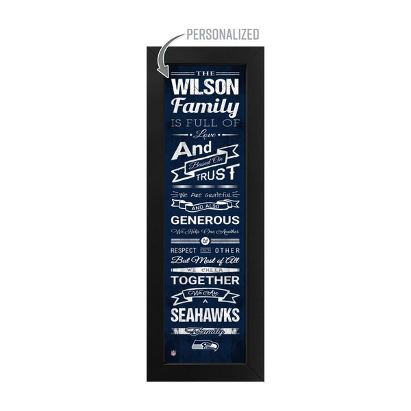 Seattle Seahawks Custom Print Family Cheer Wall Art