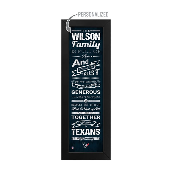Houston Texans Custom Print Family Cheer Wall Art