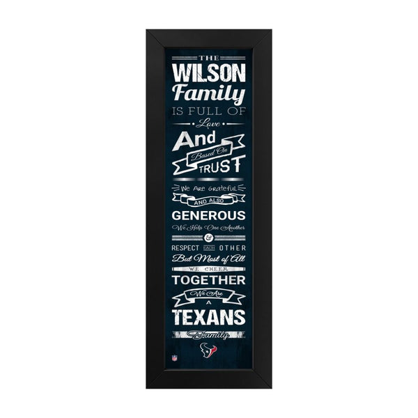 Houston Texans Custom Print Family Cheer Wall Art