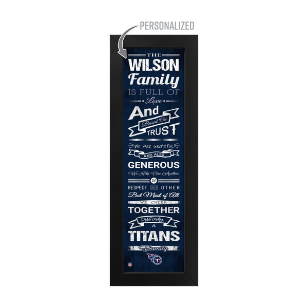 Tennessee Titans Custom Print Family Cheer Wall Art