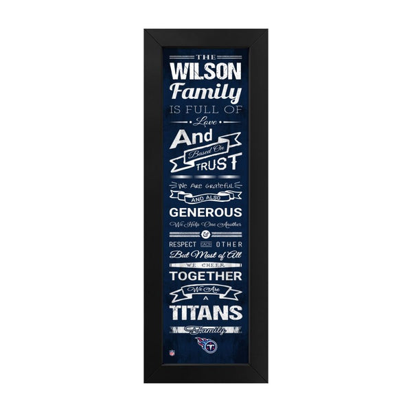 Tennessee Titans Custom Print Family Cheer Wall Art