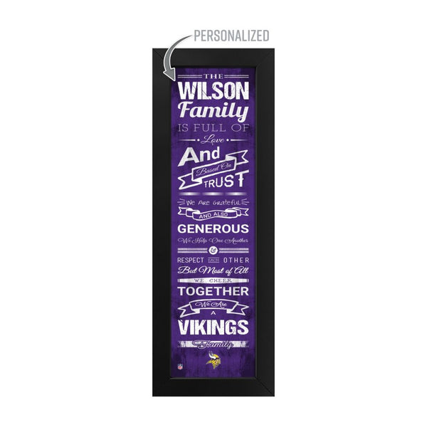 Minnesota Vikings Custom Print Family Cheer Wall Art