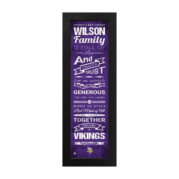 Minnesota Vikings Custom Print Family Cheer Wall Art