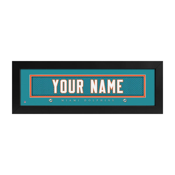 Miami Dolphins Custom Print Name Plate