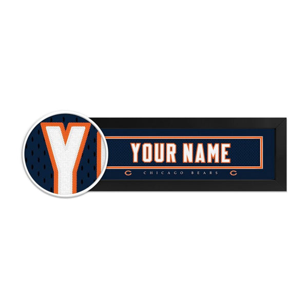 Chicago Bears Custom Print Name Plate