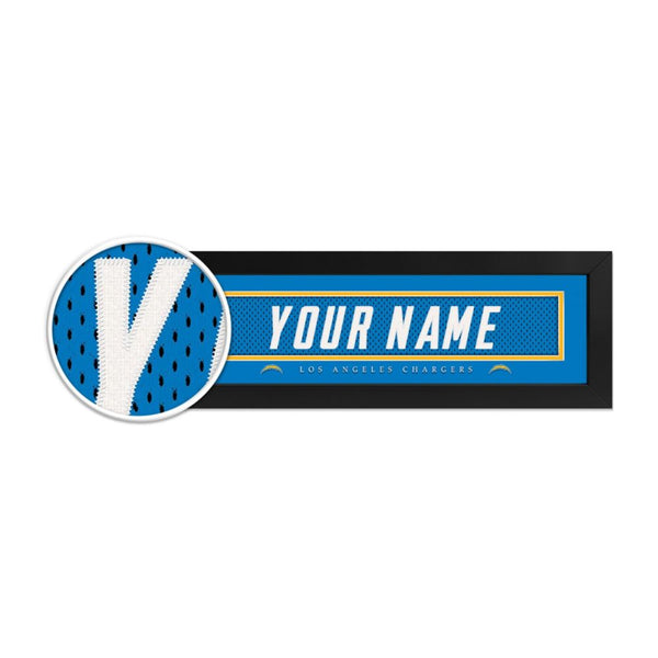 Los Angeles Chargers Custom Print Name Plate