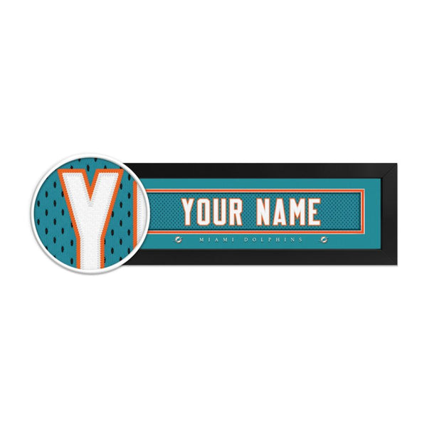 Miami Dolphins Custom Print Name Plate