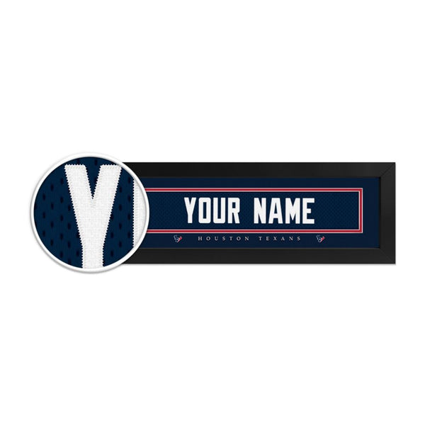 Houston Texans Custom Print Name Plate