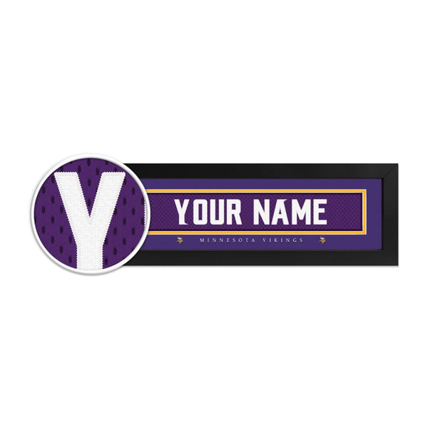 Minnesota Vikings Custom Print Name Plate