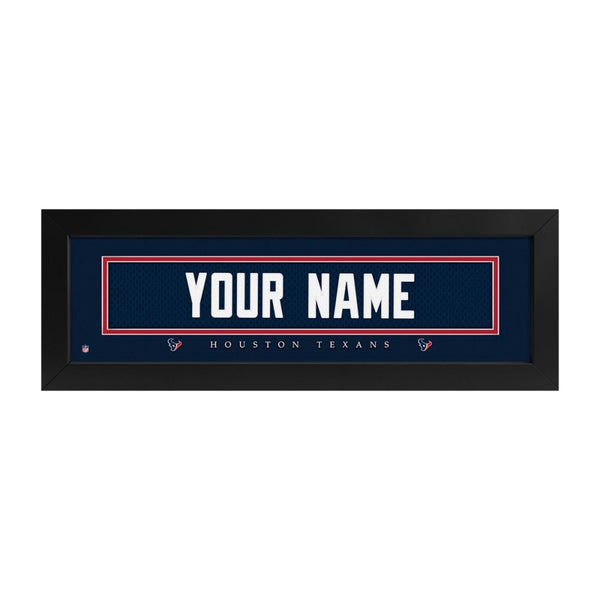 Houston Texans Custom Print Name Plate