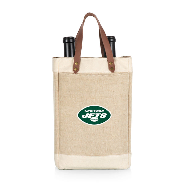 NEW YORK JETS - PINOT JUTE 2 BOTTLE INSULATED WINE BAG