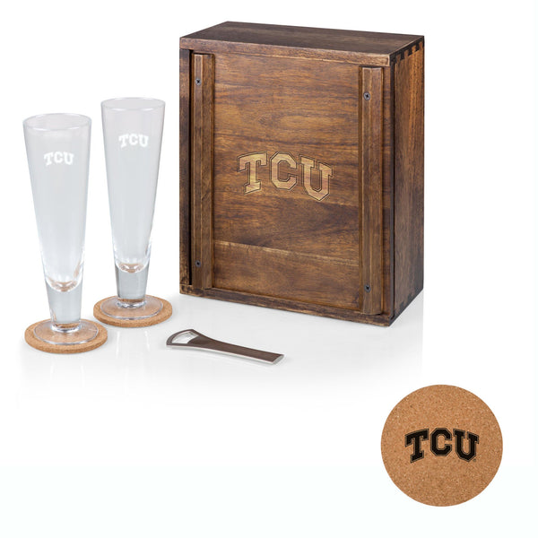 TCU HORNED FROGS - PILSNER BEER GLASS GIFT SET