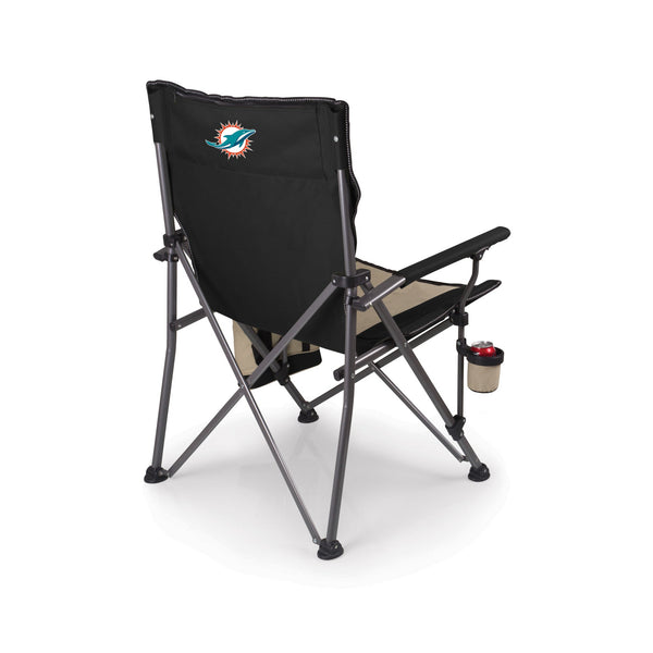 Miami Dolphins - Logo - Big Bear XXL Camping Chair with Cooler, (Black)