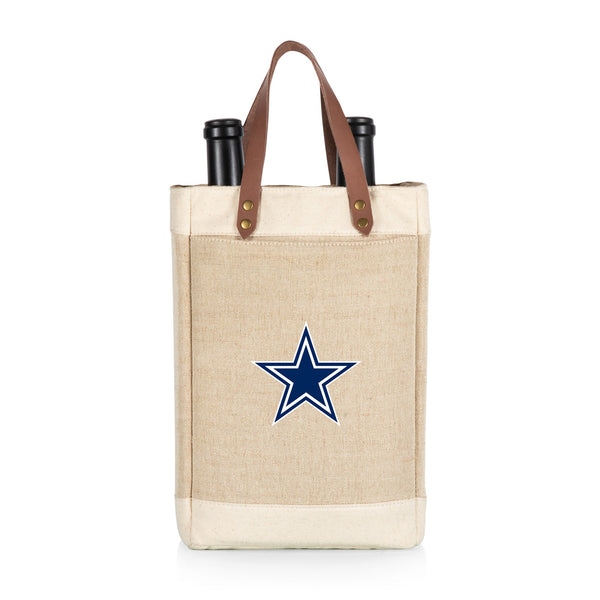 DALLAS COWBOYS - PINOT JUTE 2 BOTTLE INSULATED WINE BAG