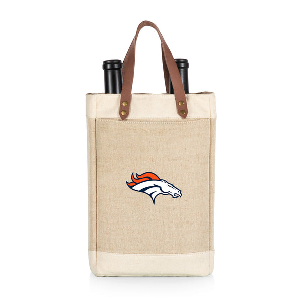 DENVER BRONCOS - PINOT JUTE 2 BOTTLE INSULATED WINE BAG