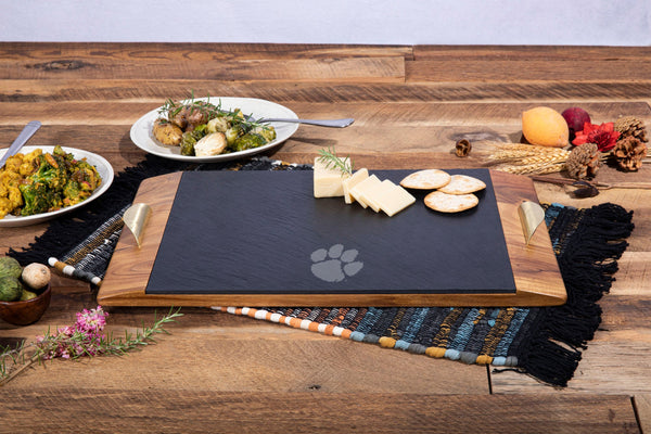 CLEMSON TIGERS - COVINA ACACIA AND SLATE SERVING TRAY