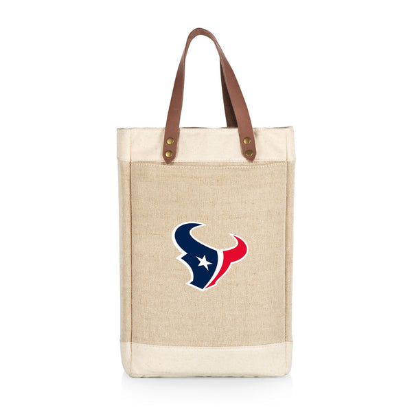 HOUSTON TEXANS - PINOT JUTE 2 BOTTLE INSULATED WINE BAG