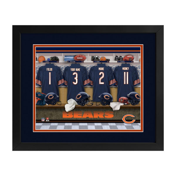 Chicago Bears Custom Print Locker Room Wall Art