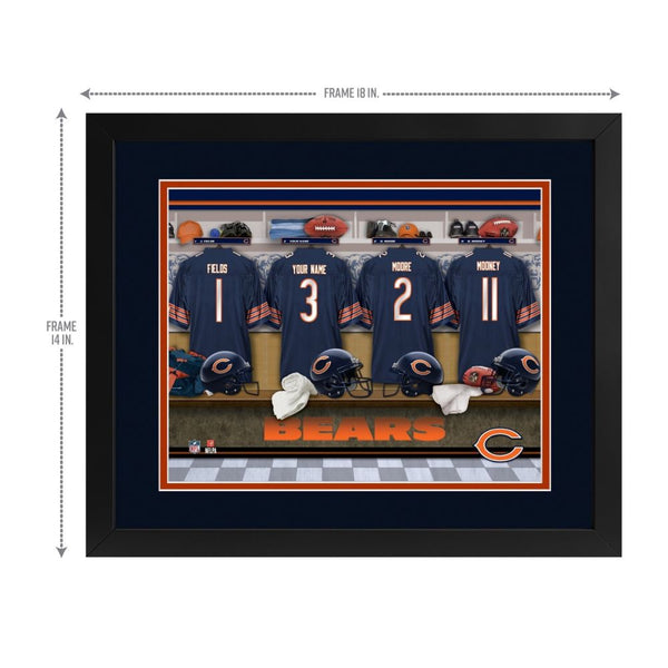 Chicago Bears Custom Print Locker Room Wall Art