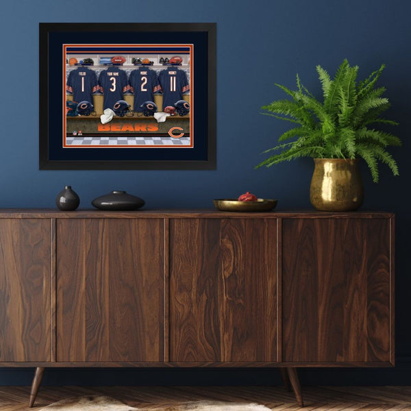 Chicago Bears Custom Print Locker Room Wall Art