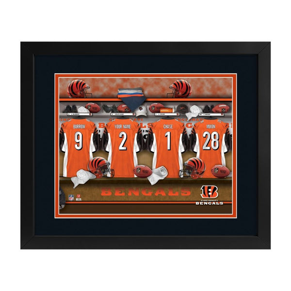 Cincinnati Bengals Custom Print Locker Room Wall Art