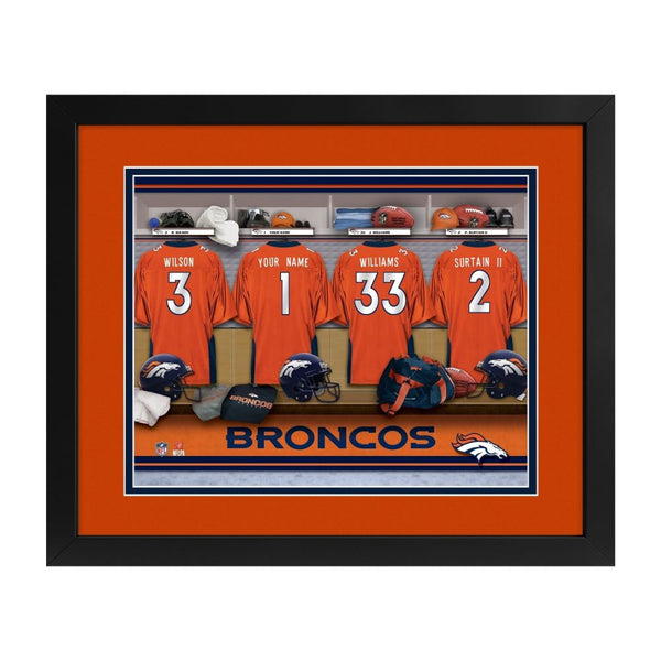 Denver Broncos Custom Print Locker Room Wall Art