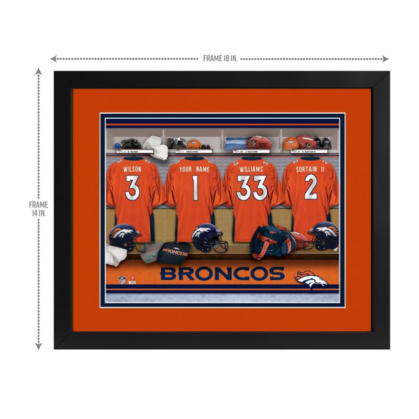 Denver Broncos Custom Print Locker Room Wall Art