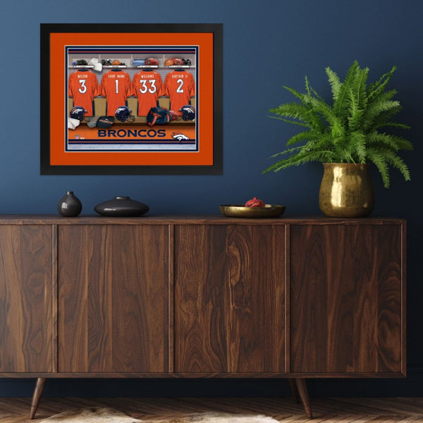 Denver Broncos Custom Print Locker Room Wall Art