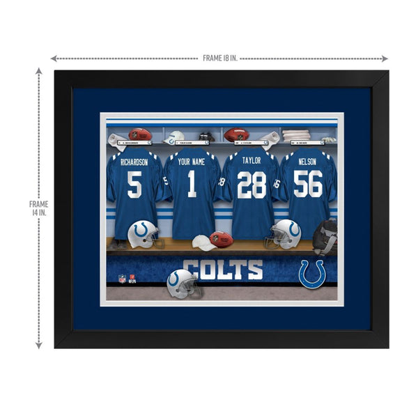 Indianapolis Colts Custom Print Locker Room Wall Art