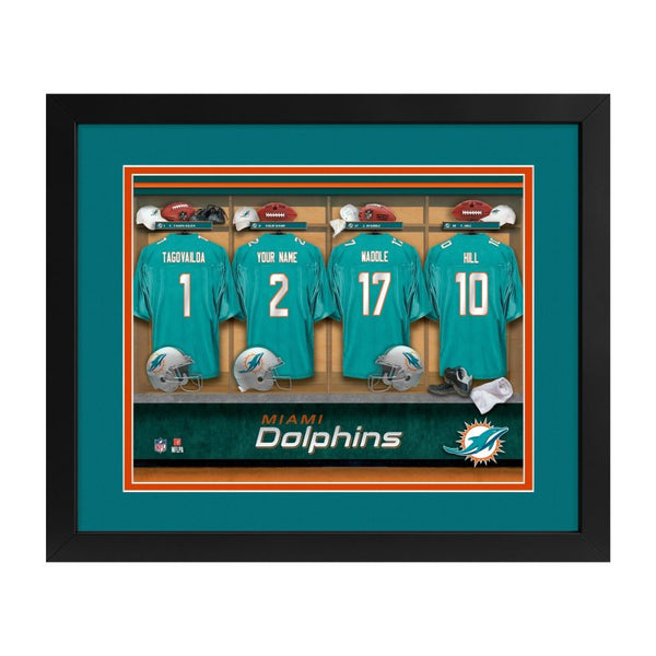 Miami Dolphins Custom Print Locker Room Wall Art