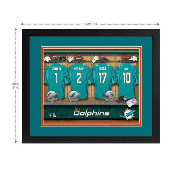 Miami Dolphins Custom Print Locker Room Wall Art