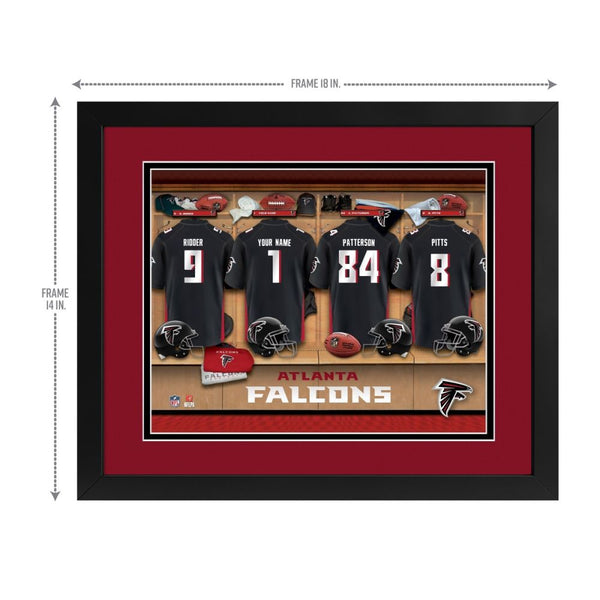 Atlanta Falcons Custom Print Locker Room Wall Art