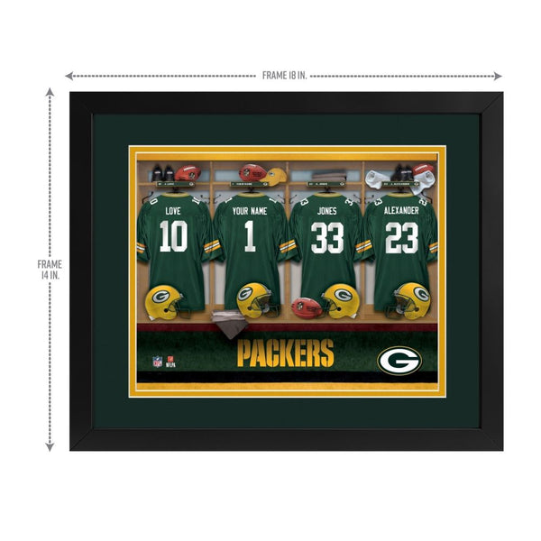 Green Bay Packers Custom Print Locker Room Wall Art