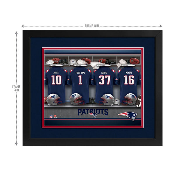 New England Patriots Custom Print Locker Room Wall Art