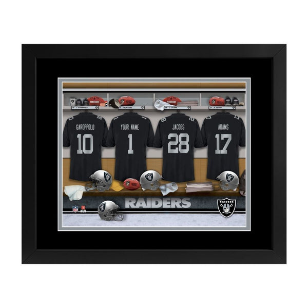 Las Vegas Raiders Custom Print Locker Room Wall Art