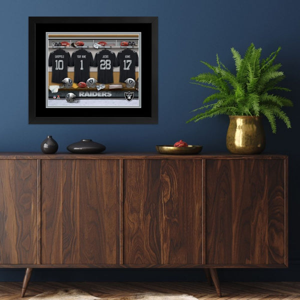 Las Vegas Raiders Custom Print Locker Room Wall Art