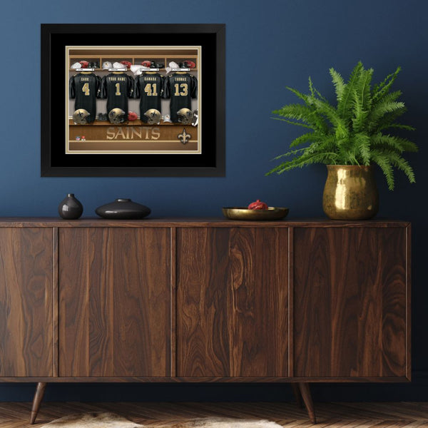 New Orleans Saints Custom Print Locker Room Wall Art