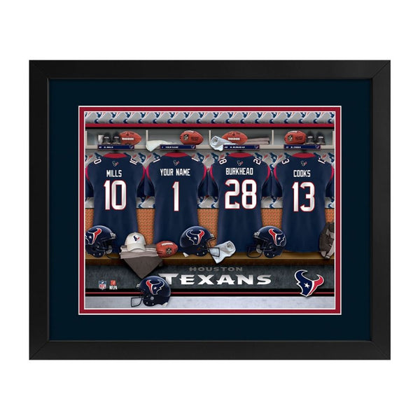 Houston Texans Custom Print Locker Room Wall Art